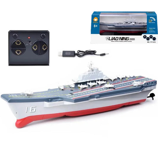 RC Aircraft Carrier Mini RC Boat Ship Simulation Model Children Toy