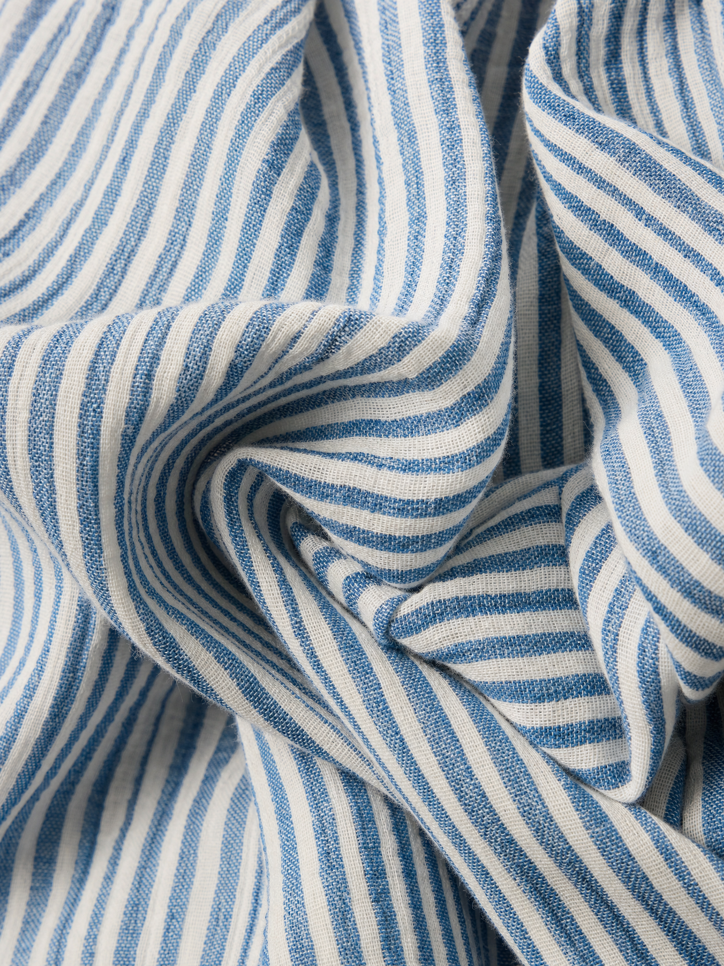 Women's Casual Blue And White Striped Woven Sleeveless V-Neck Top With Trousers