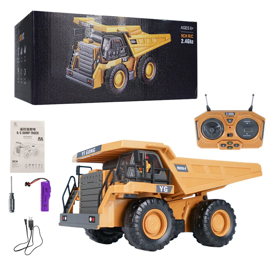 Alloy Electroplate Wireless Remote Control Rechargeable Engineering Vehicle