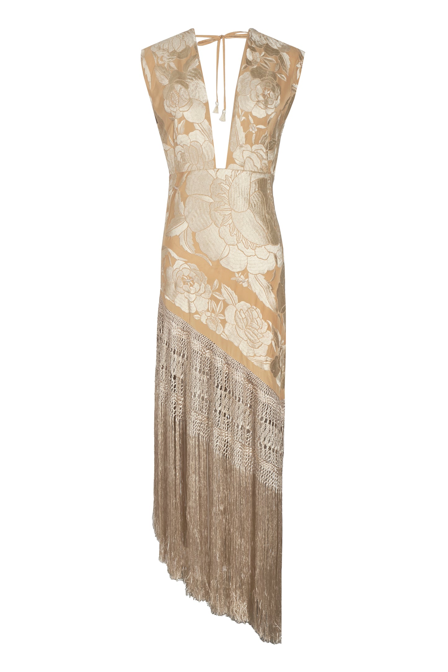 Sexy Bronzing Heart Shaped Tassel Asymmetrical V Neck Dresses(Ship in 24 hours!)
