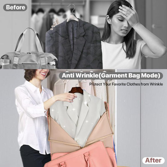 TravelLux Foldable Leather Bag (Pink)