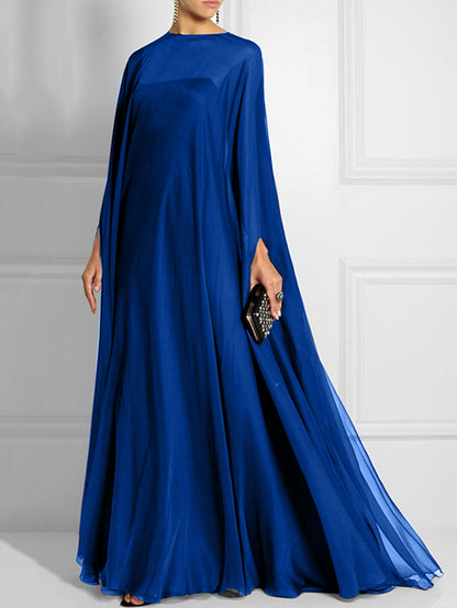 Vintage Dolman Sleeve Floor-length Flowy Dress