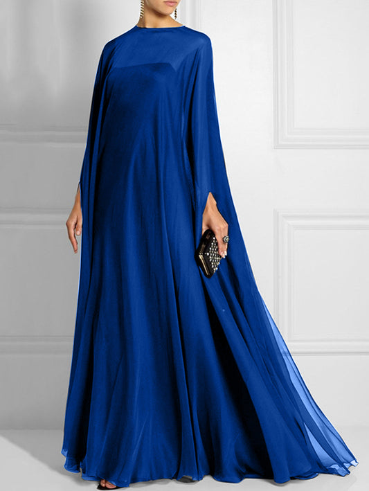 Vintage Dolman Sleeve Floor-length Flowy Dress