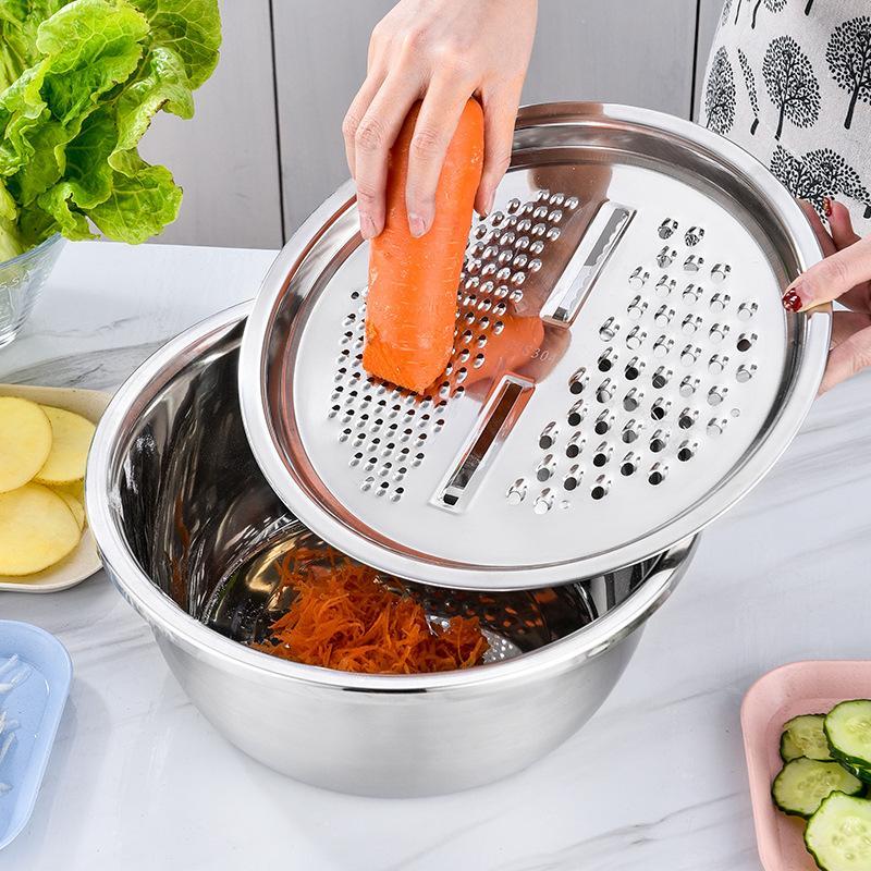 3-in-1 Multifunctional Stainless Steel Basin Set