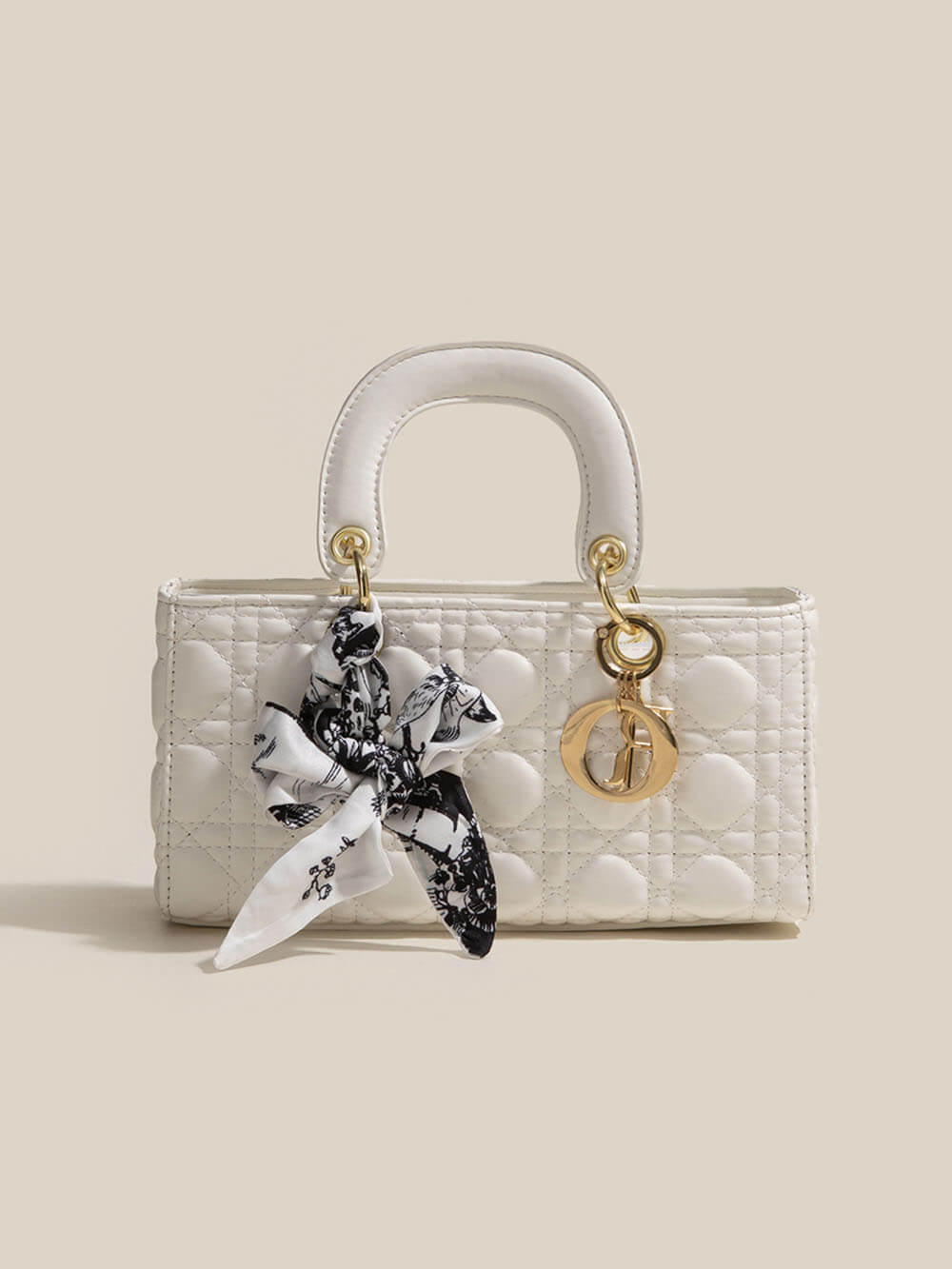 Black Diamond Silk Scarf Hand-Held Crossbody Bags
