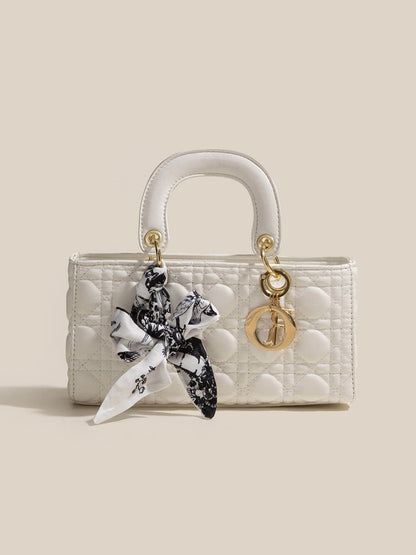 Black Diamond Silk Scarf Hand-Held Crossbody Bags