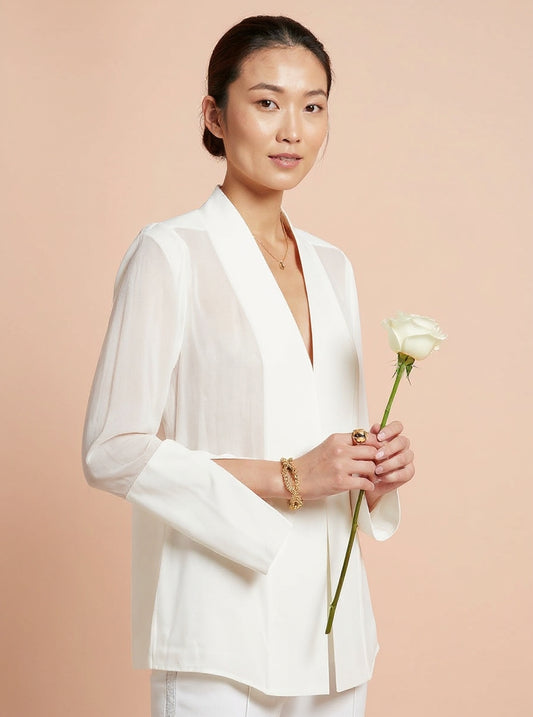 Satin Stitching Comfortable Slim Long Shirt