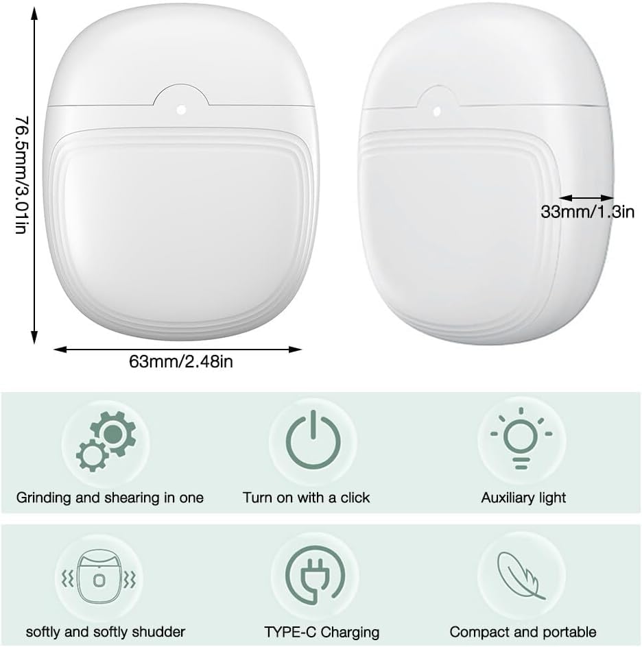 Electric Nail Trimmer – Safe, Painless Nail Grooming | Rechargeable & Quiet