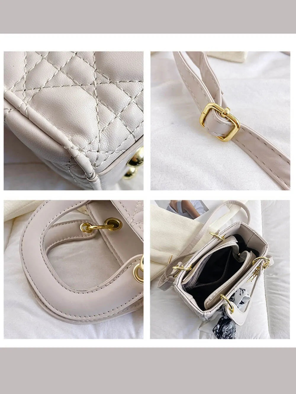 Black Diamond Silk Scarf Hand-Held Crossbody Bags