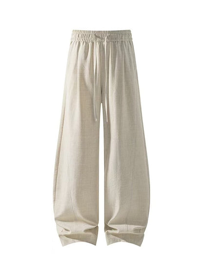 Old Money Style Faux Linen Wide-Leg Pants – Relaxed, Breathable & Effortlessly Elegant