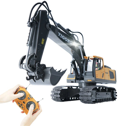 Kids RC Excavator 11-channel sound and light sound effects alloy