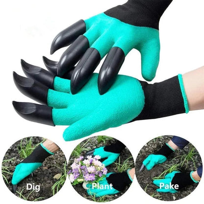 Green ThumbTM Gardening Gloves - Universal Waterproof Gloves with Claws for Digging, Planting & Weeding!! 🌱🧤