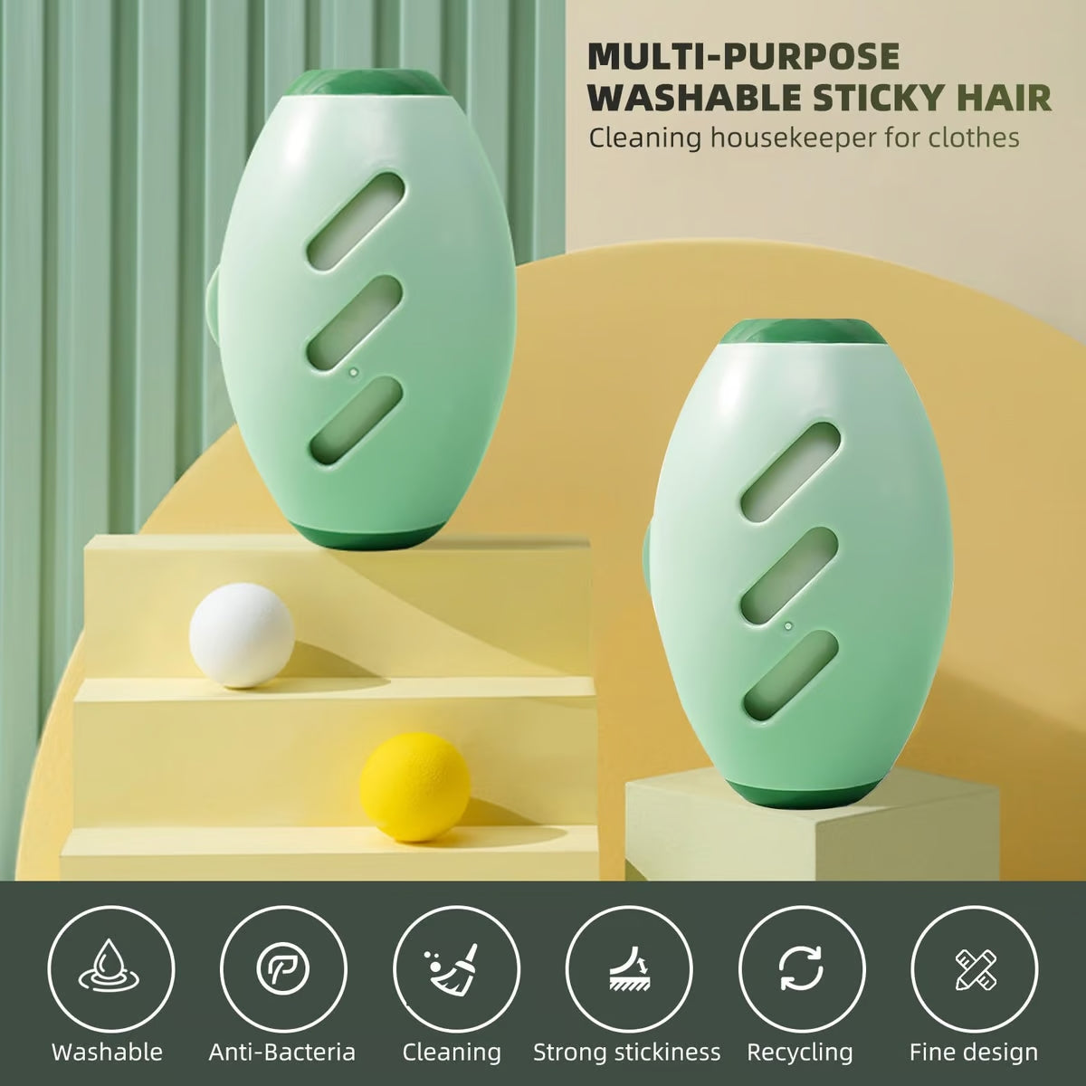 Reusable Lint RollerTM Green