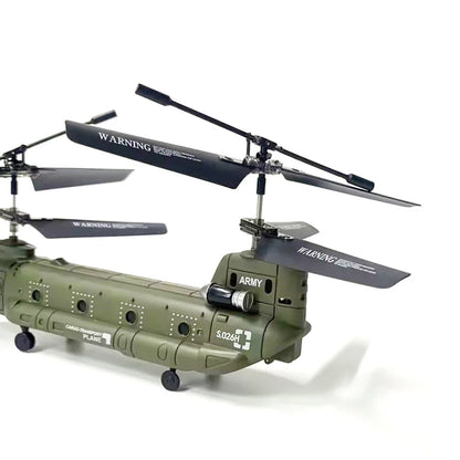 Dual Propellers Fixed Height Simulation Remote Control Model Helicopter Military Transport RC Helicopter