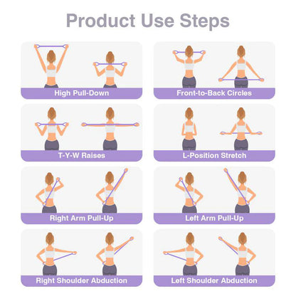 Figure 8 Resistance Bands – Silicone Exercise Bands for Women (Pack of 2)