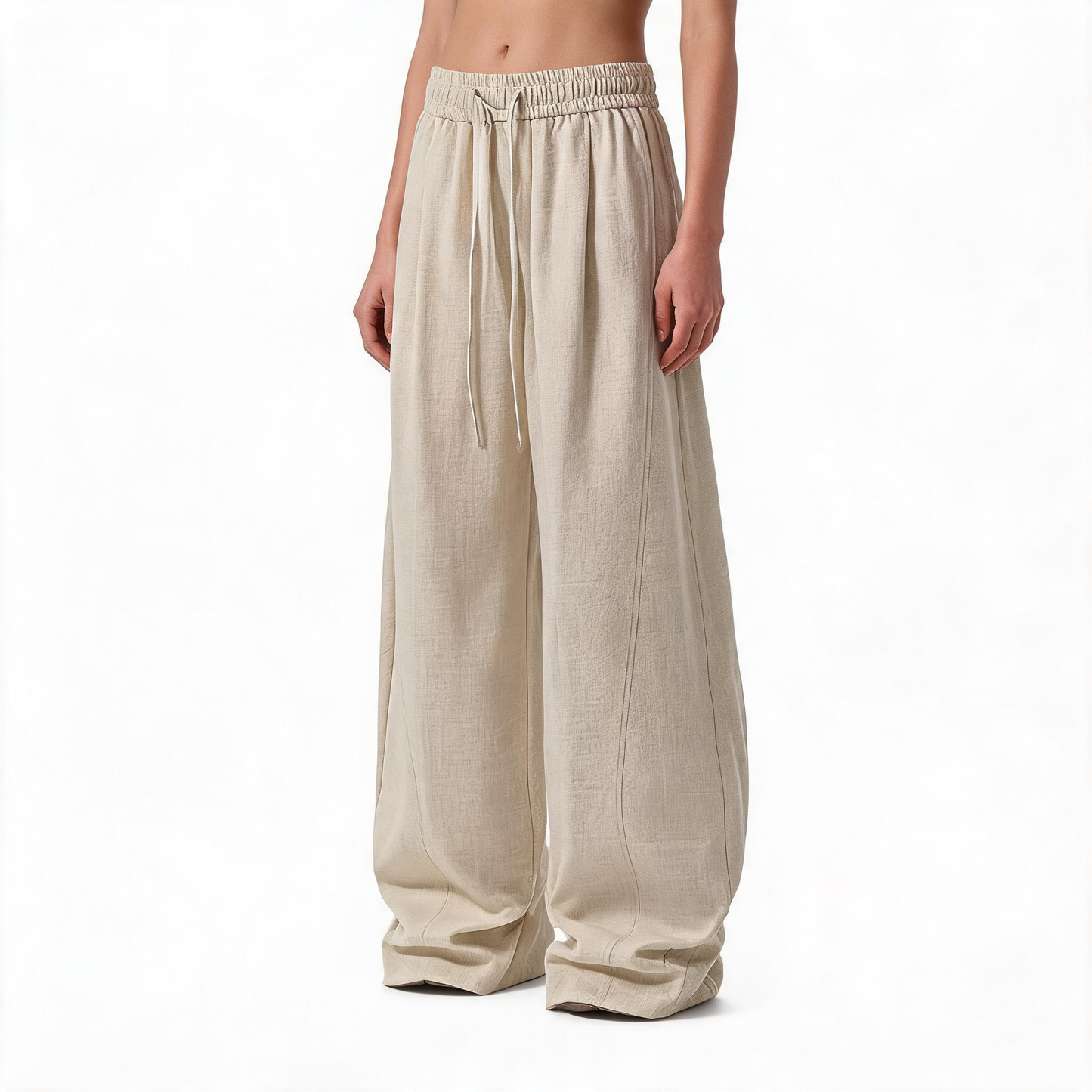 Old Money Style Faux Linen Wide-Leg Pants – Relaxed, Breathable & Effortlessly Elegant