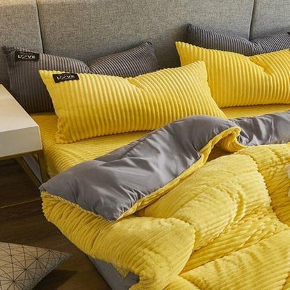 Thicken Corduroy Velvet Bedding Set by LuxuryLifeWay