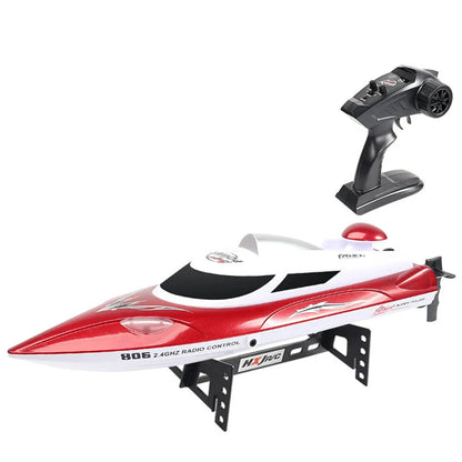 Boat High Speed LED Light Speedboat Capsizing Reset Waterproof 35km/h Electric Racing Vehicles Models Lakes Pools Remote Control Toys