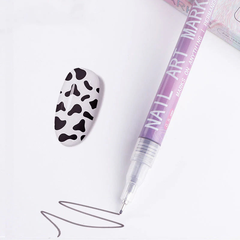 MagicManiTM - 12 Colors Nail Art Pen Marker Set for Creative Designs 💅🎨
