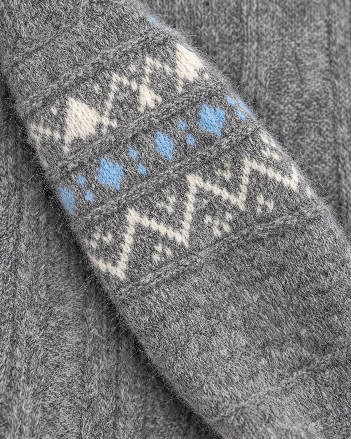 Women's Fair Isle Wool Sweater – Collared Three-Button Knit Pullover
