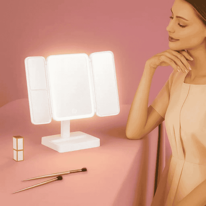 TriGlowTM Illuminated Trifold Vanity Mirror