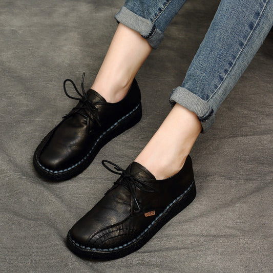 Retro Soft Leather Handmade Comfortable Shoes 35-43