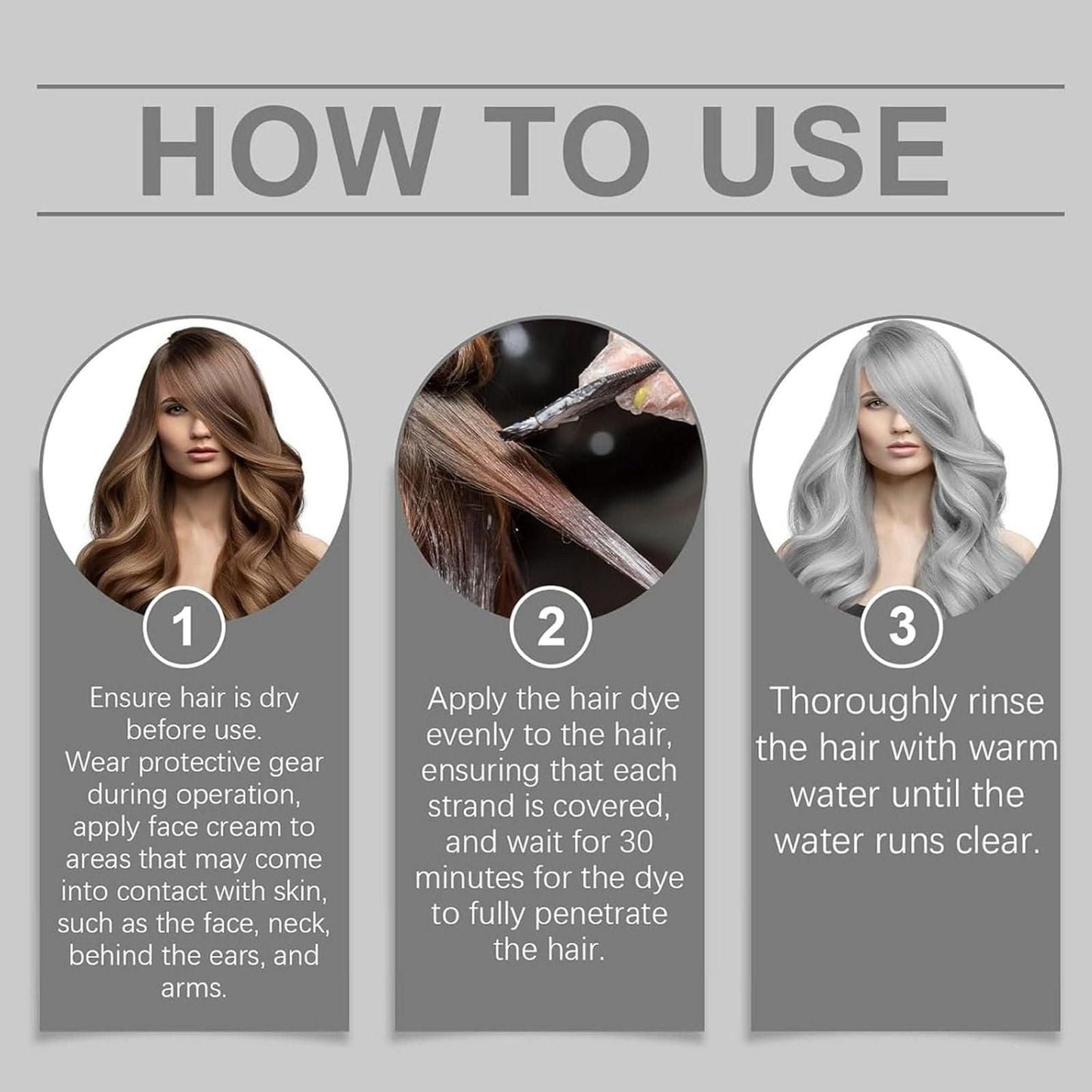 2-in-1 Natural Essence Extract Silver Hair Dye