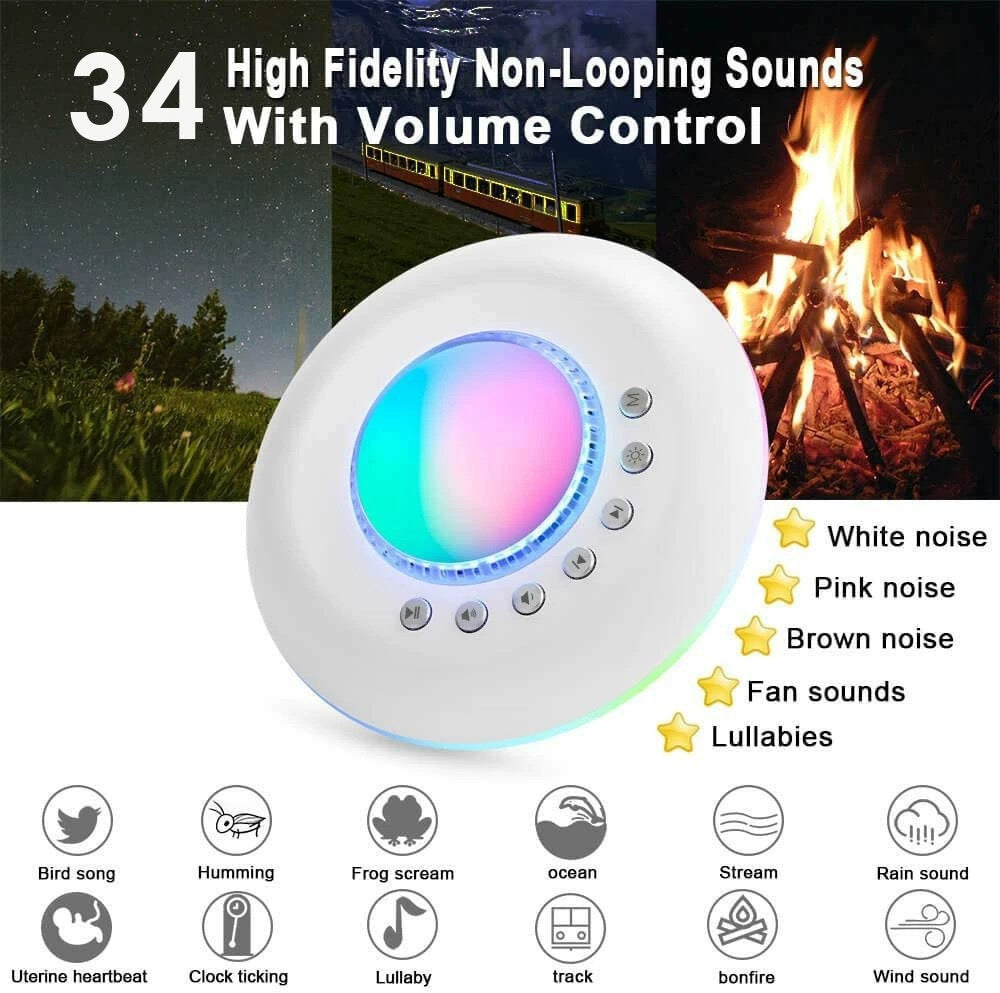 Soothing Night Light with Deep Sleep Timer and White Noise Sleep Aid