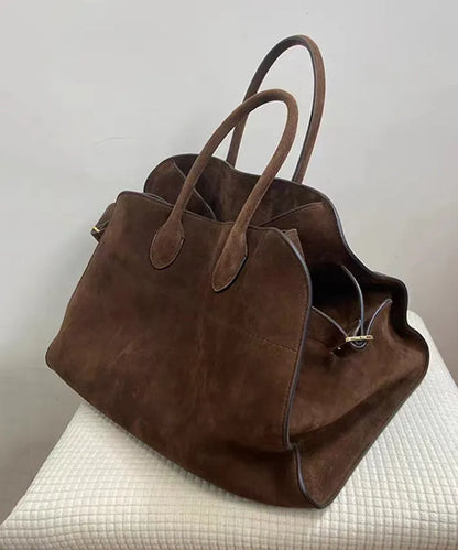 Brown Large Capacity Handbag