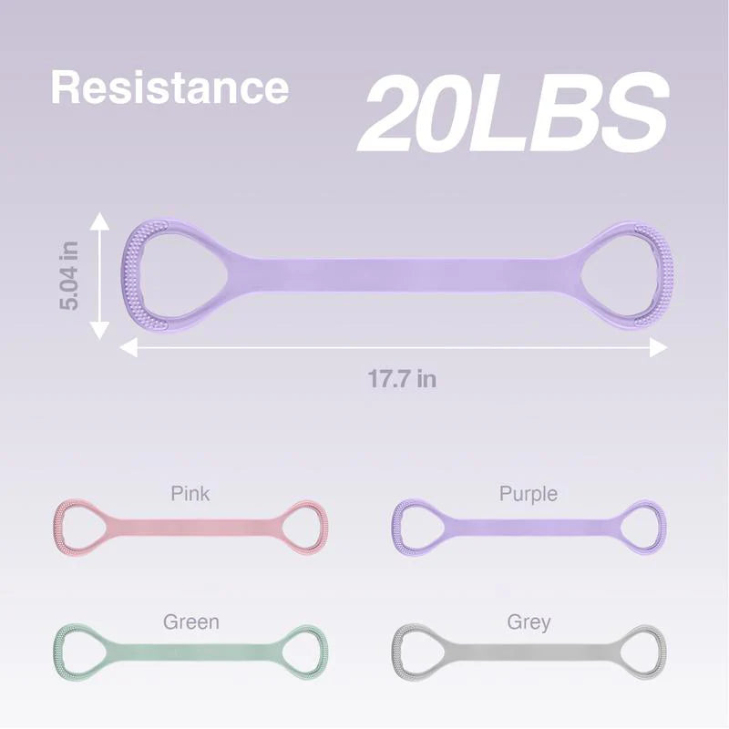 Figure 8 Resistance Bands – Silicone Exercise Bands for Women (Pack of 2)