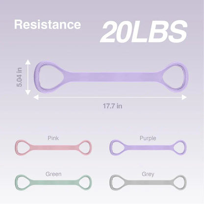 Figure 8 Resistance Bands – Silicone Exercise Bands for Women (Pack of 2)