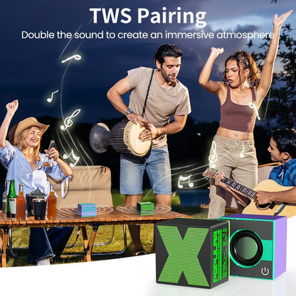 X1 Portable Mini Bluetooth-compatible Speaker Aluminum Alloy+ABS Wireless Music Subwoofer