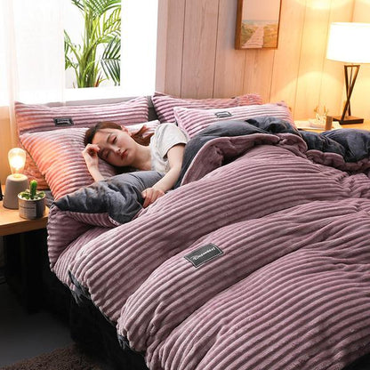 Thicken Corduroy Velvet Bedding Set by LuxuryLifeWay