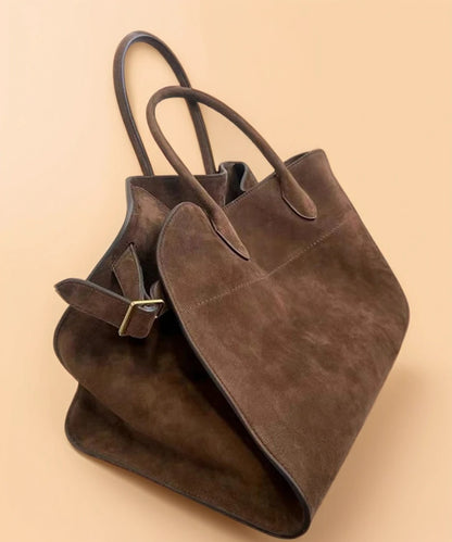 Brown Large Capacity Handbag