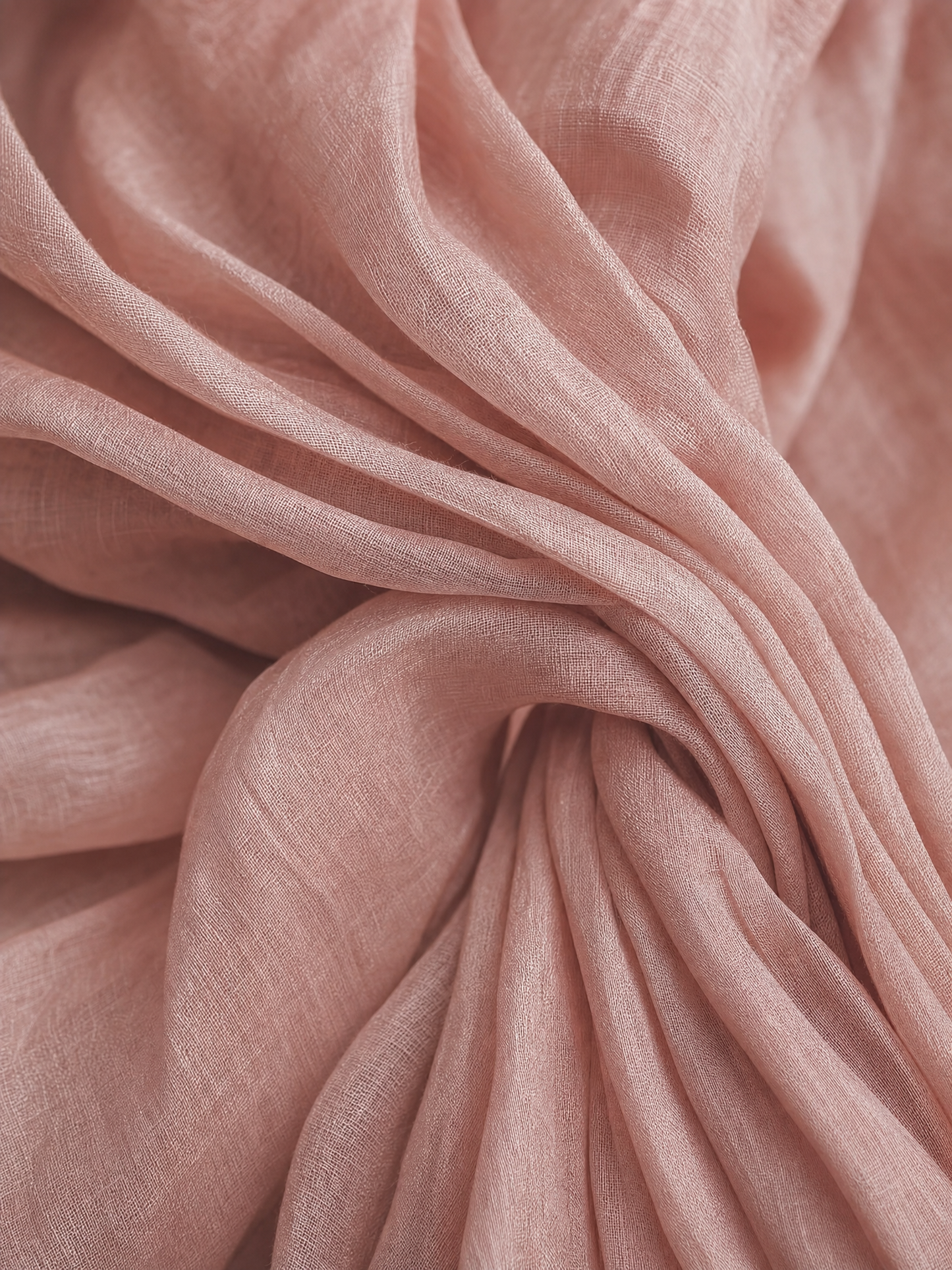 Women's  Pink Minimalist V-neck Linen Blend Maxi Dress