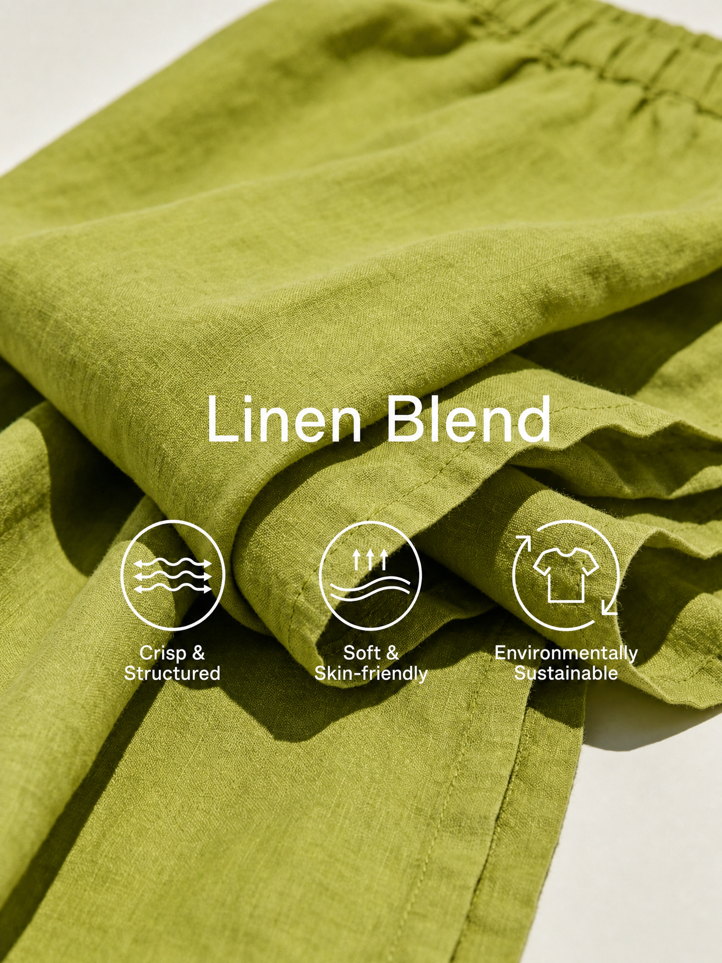 Women’s Lime Green Linen-Blend Off-The-Shoulder Puff Sleeve Tie Waist Midi Dress With Side Slit