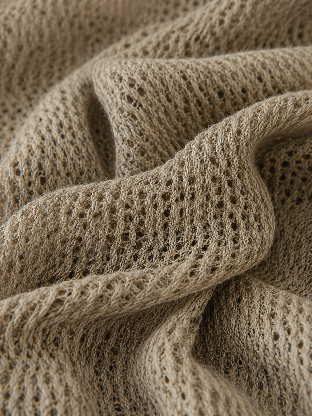 Women's Minimalist Pointelle Half-Zip Long-Sleeve Sweater