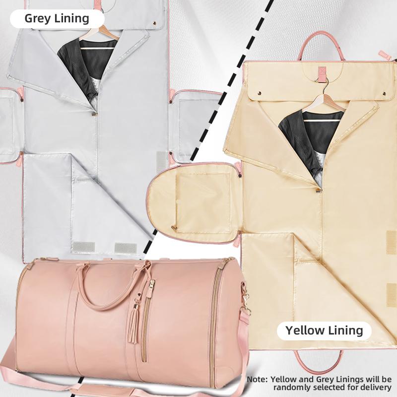 TravelLux Foldable Leather Bag (Pink)