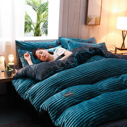 Thicken Corduroy Velvet Bedding Set by LuxuryLifeWay