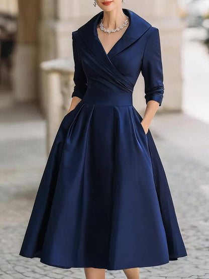 Chic Black Midi Dress – Perfect for Work, Evening & Events