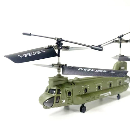 Dual Propellers Fixed Height Simulation Remote Control Model Helicopter Military Transport RC Helicopter