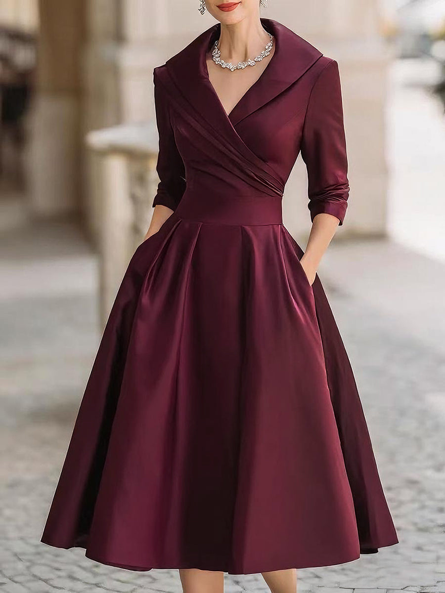 Chic Black Midi Dress – Perfect for Work, Evening & Events