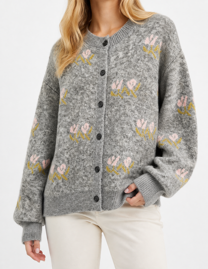 Meadow Muse Floral Knit Cardigan