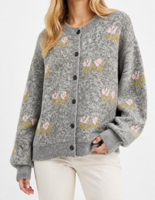Meadow Muse Floral Knit Cardigan