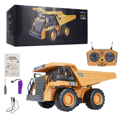 Alloy Electroplate Wireless Remote Control Rechargeable Engineering Vehicle