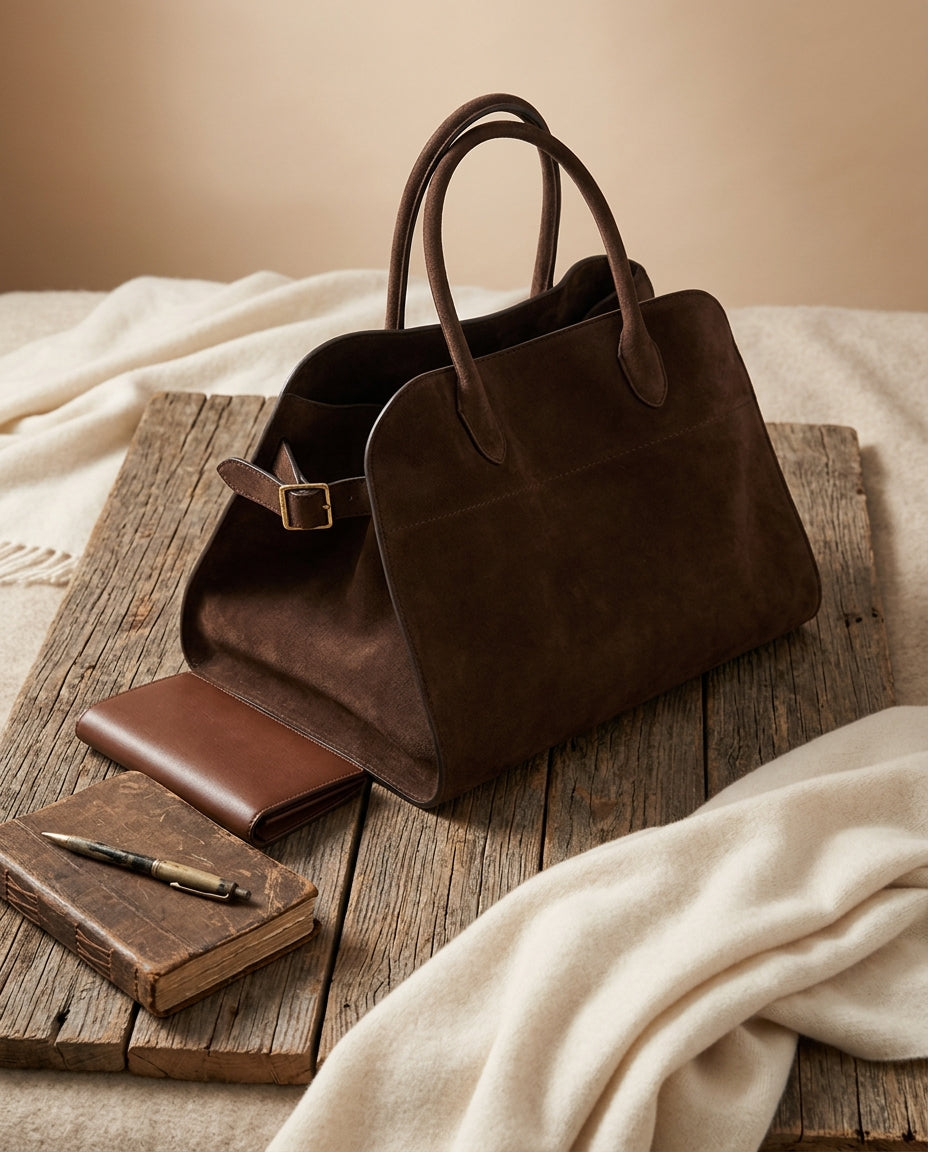 Brown Large Capacity Handbag