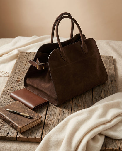 Brown Large Capacity Handbag