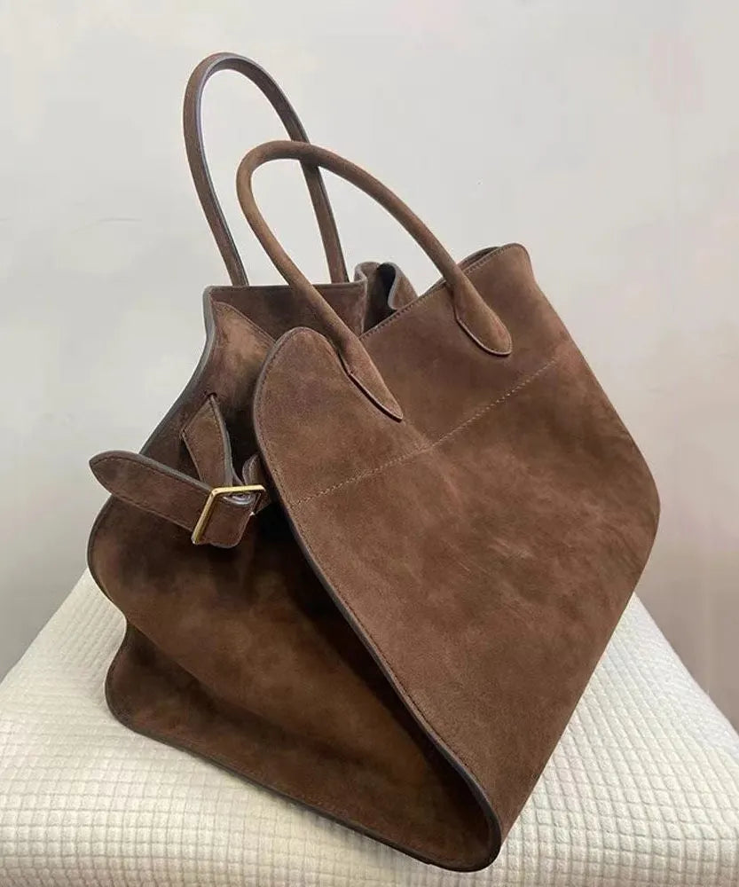 Brown Large Capacity Handbag
