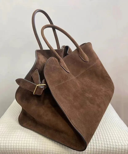 Brown Large Capacity Handbag