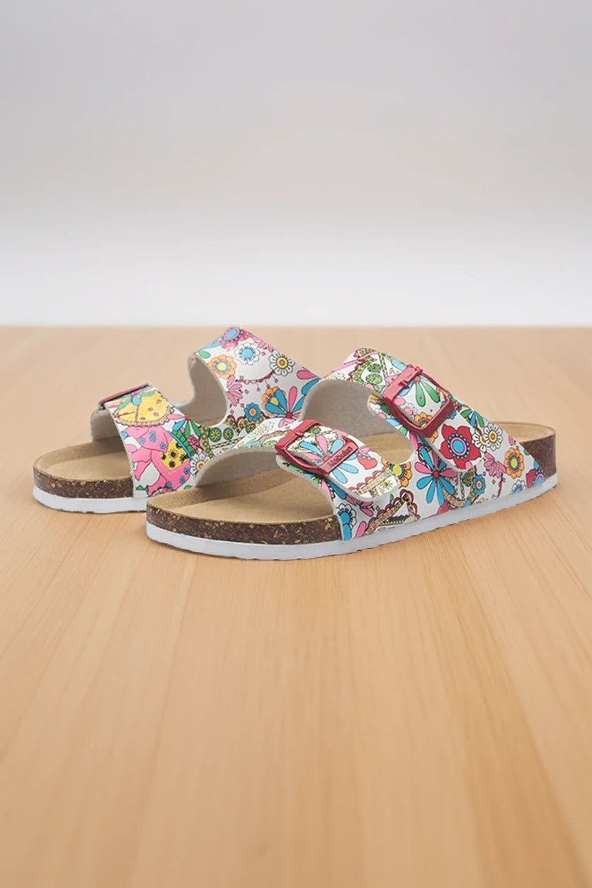 Printed Buckle Birkenstock Sandals